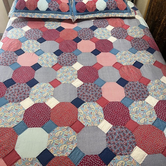 Keeco Other - Vintage Patchwork Quilt Set with Pillow Shams - Full Queen Americana w/Shams